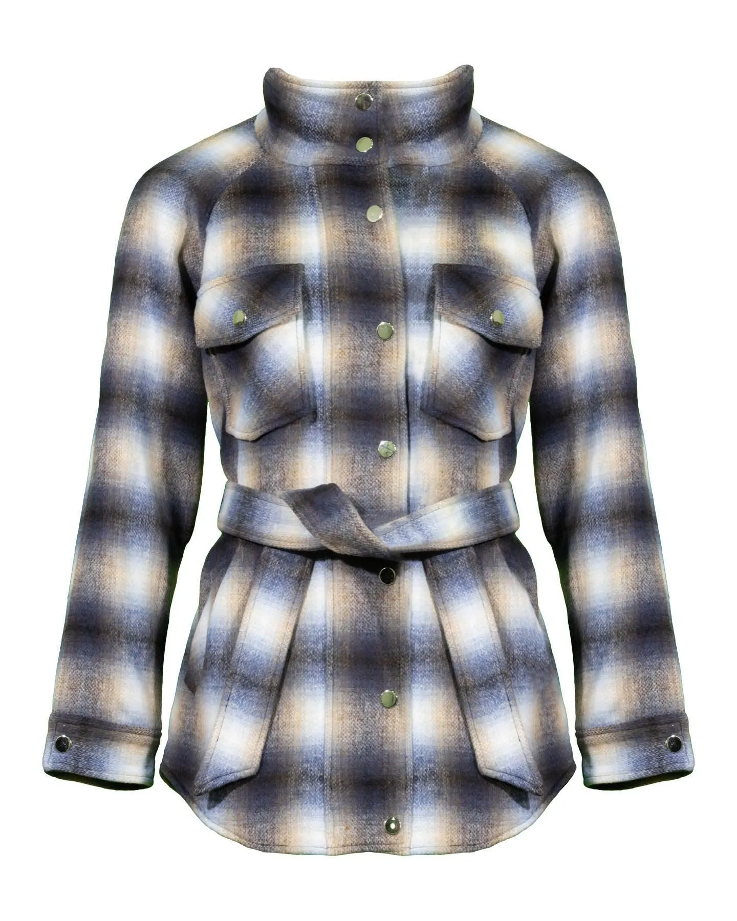 Amari Ombre Plaid Coat