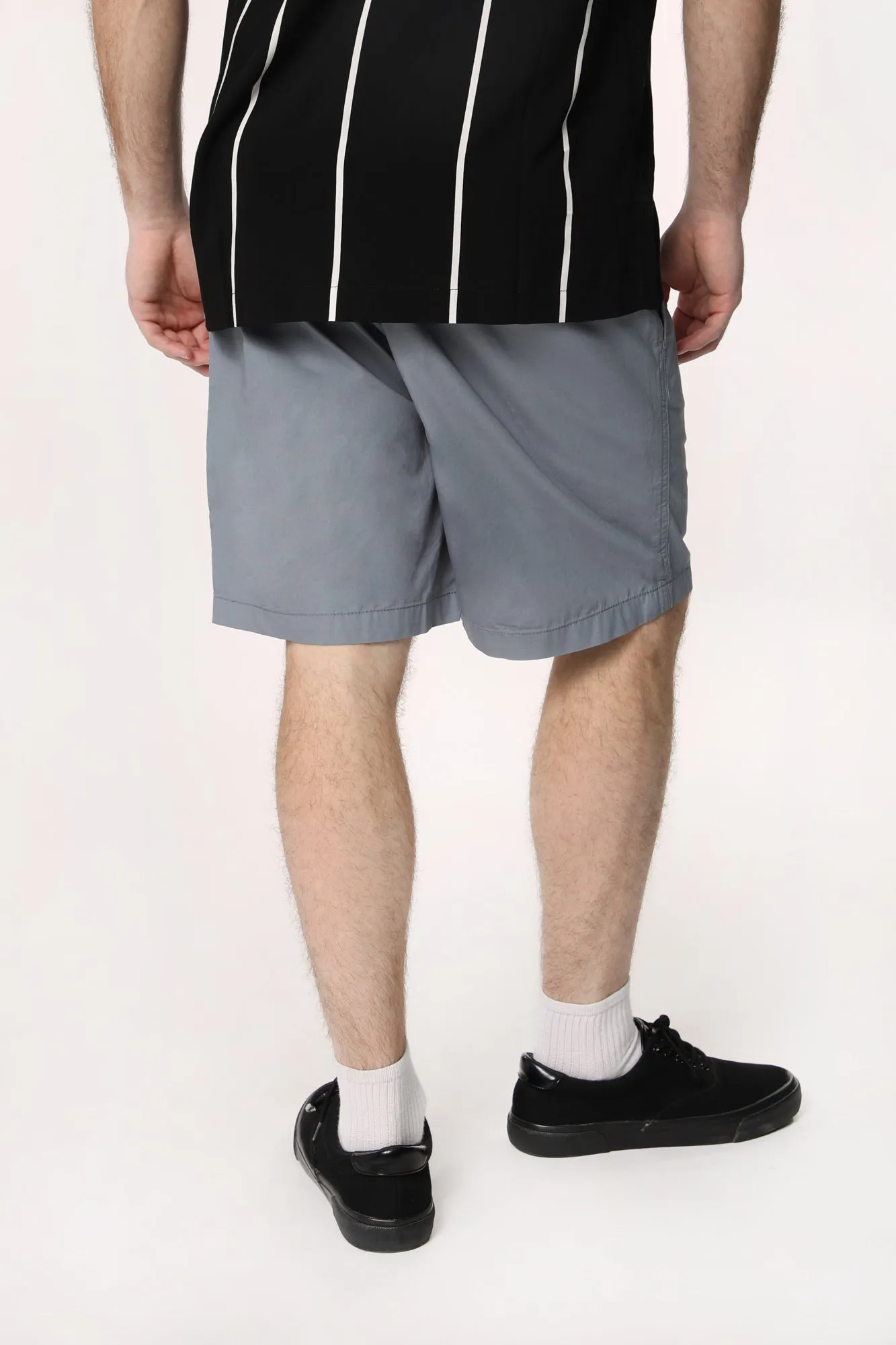 Amnesia Mens Poplin Jogger Shorts