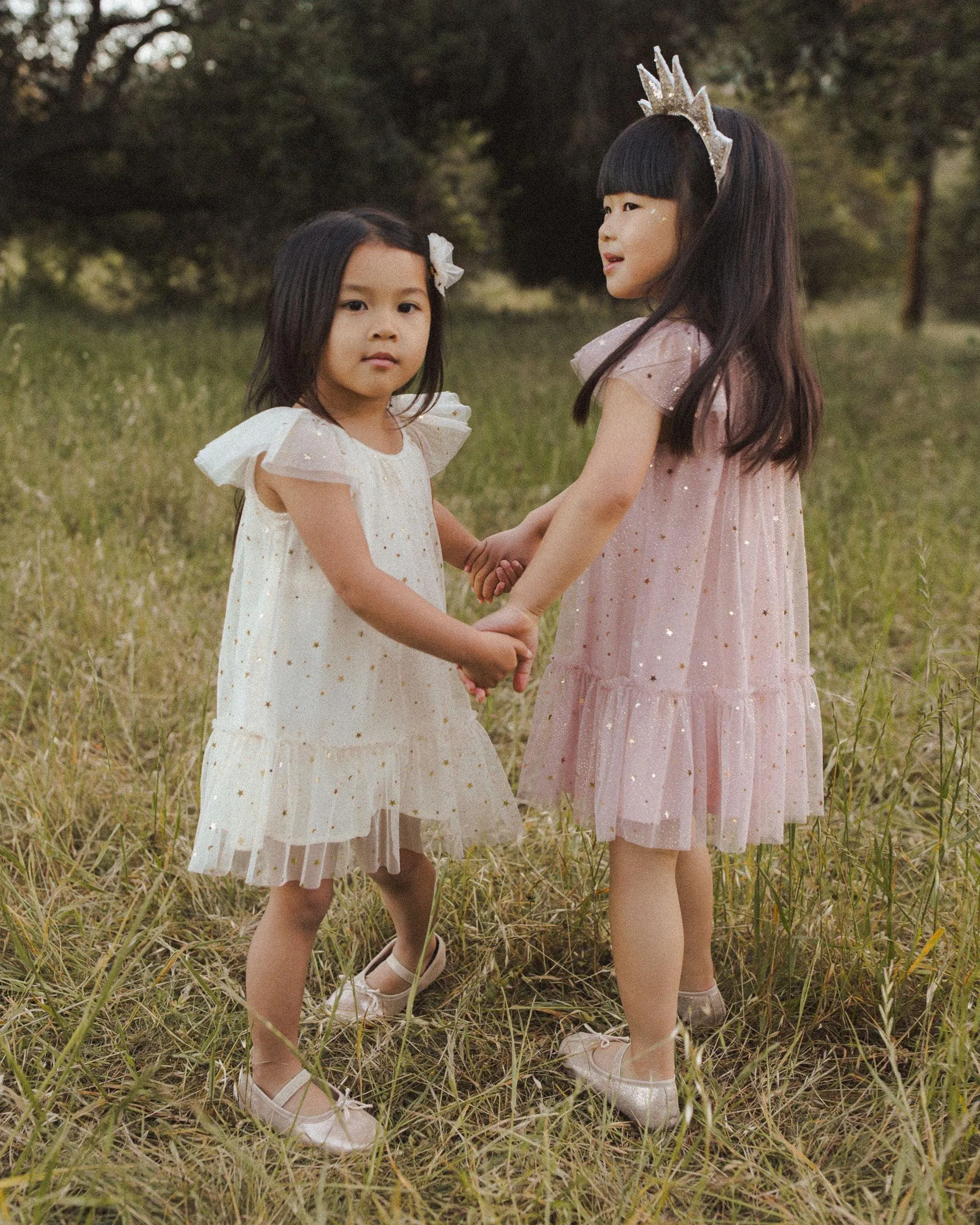 Baby Girls Dresses | Edie Dress - Champagne Stars | Noralee