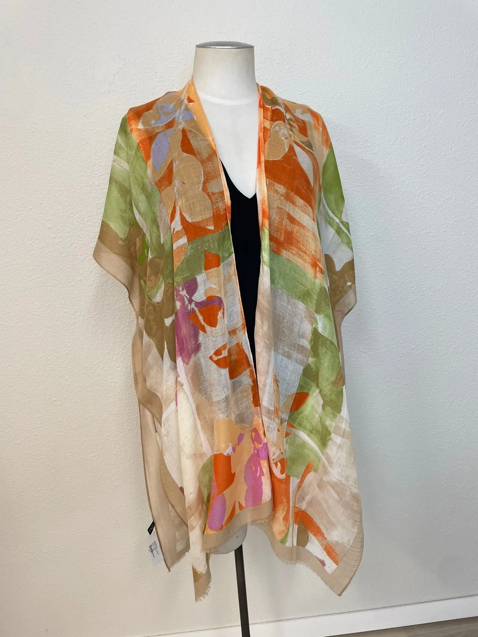 BEACH SHAWL OPEN EDGE COVER UP