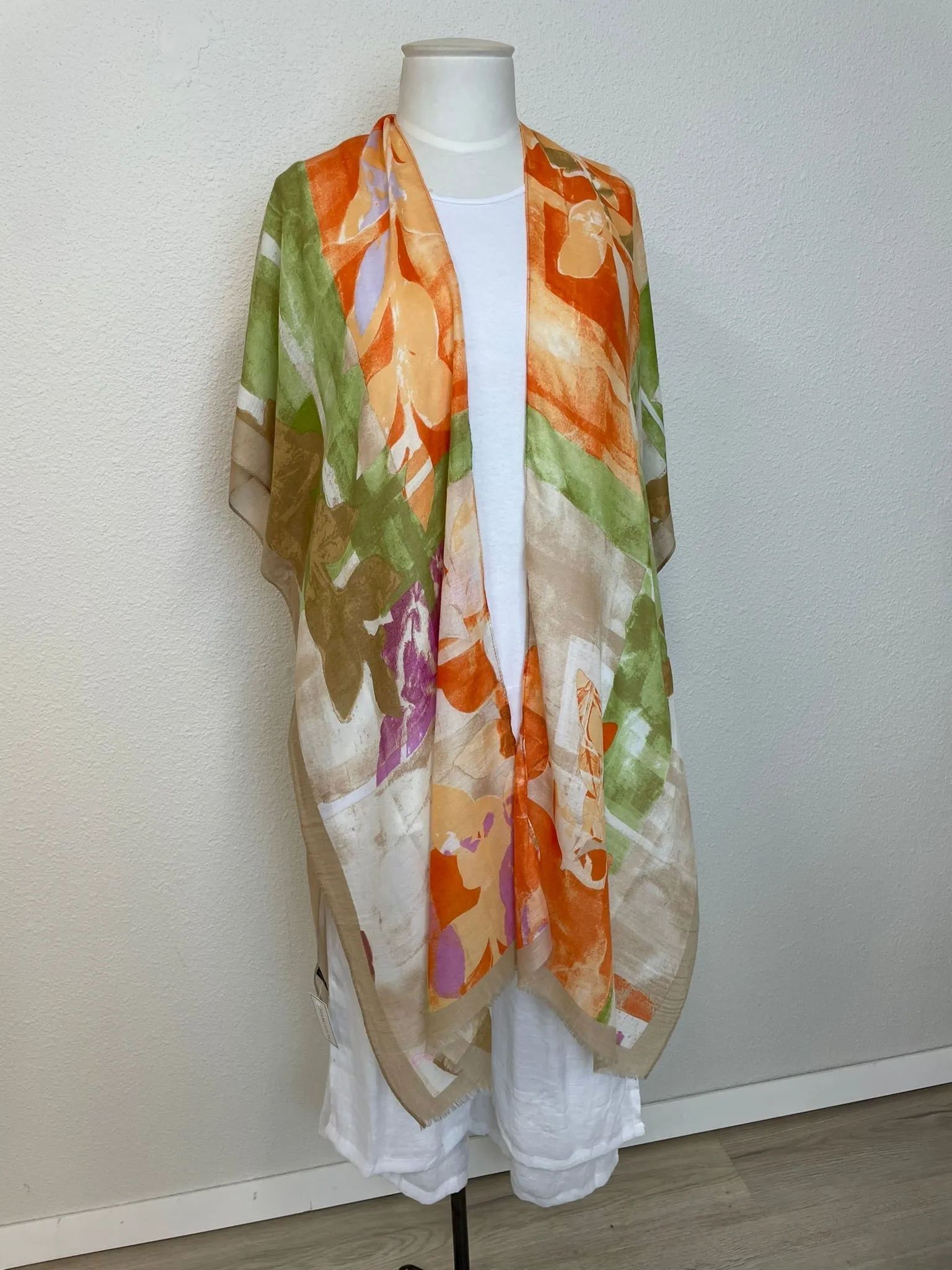 BEACH SHAWL OPEN EDGE COVER UP