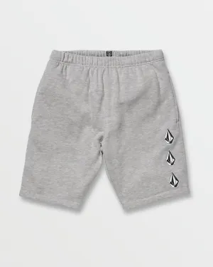 Big Boys Iconic Stone Fleece Shorts - Grey Heather