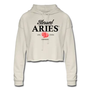 Blessed Aries Women's Cropped Hoodie