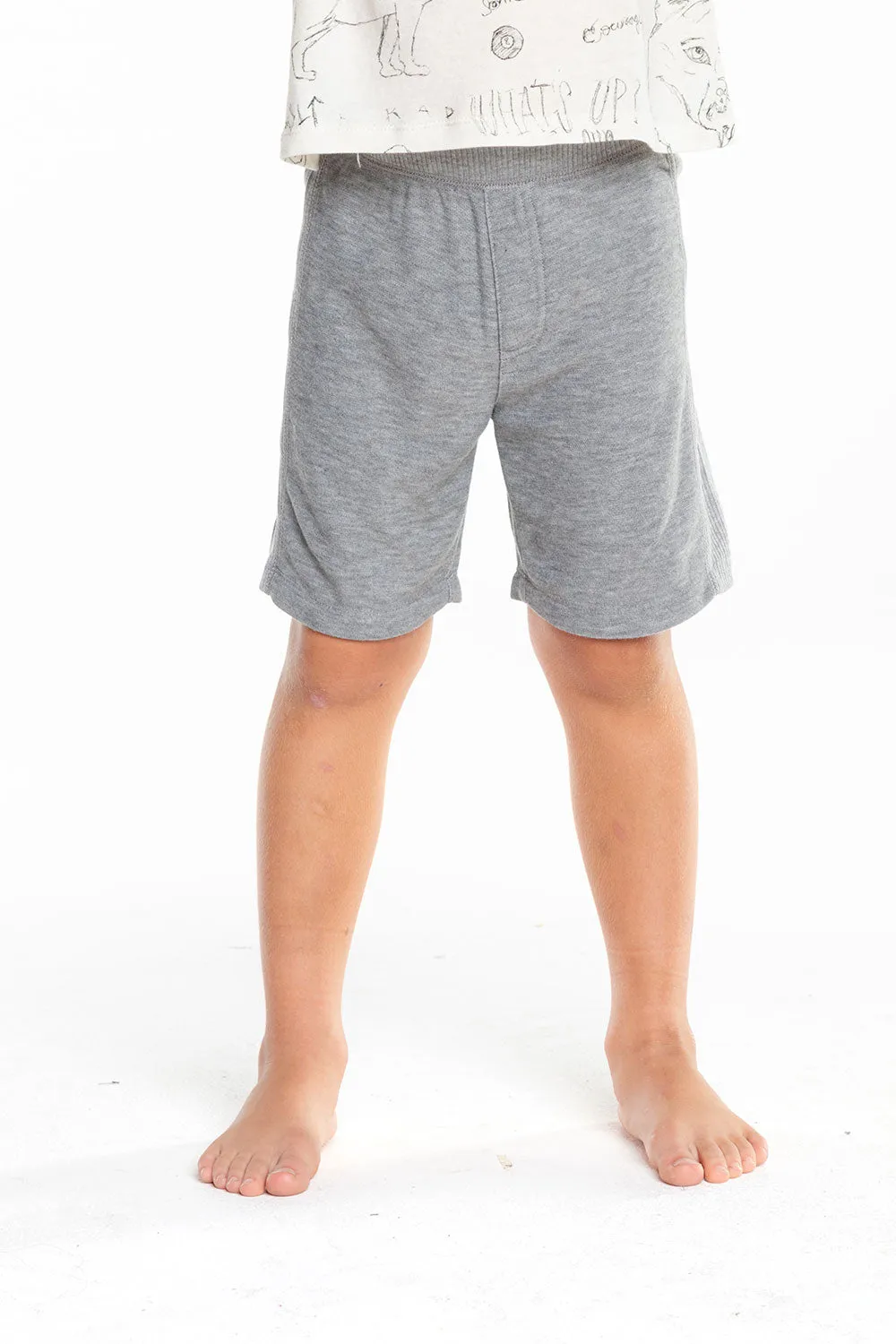 Boys Cozy Knit Rib Panel Shorts