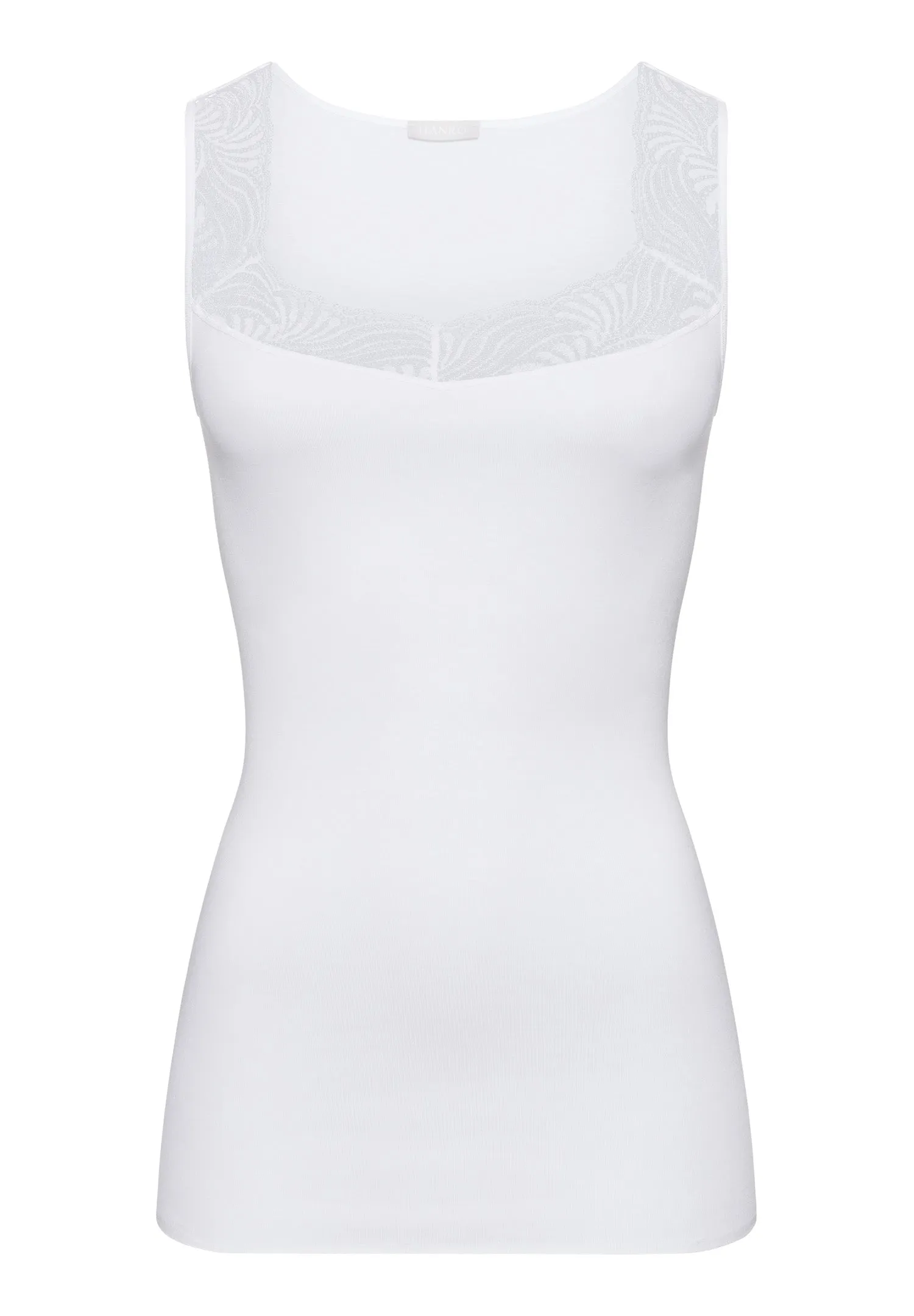 Cotton Delight Lace-Trim Cotton Tank Top | White 71837-101