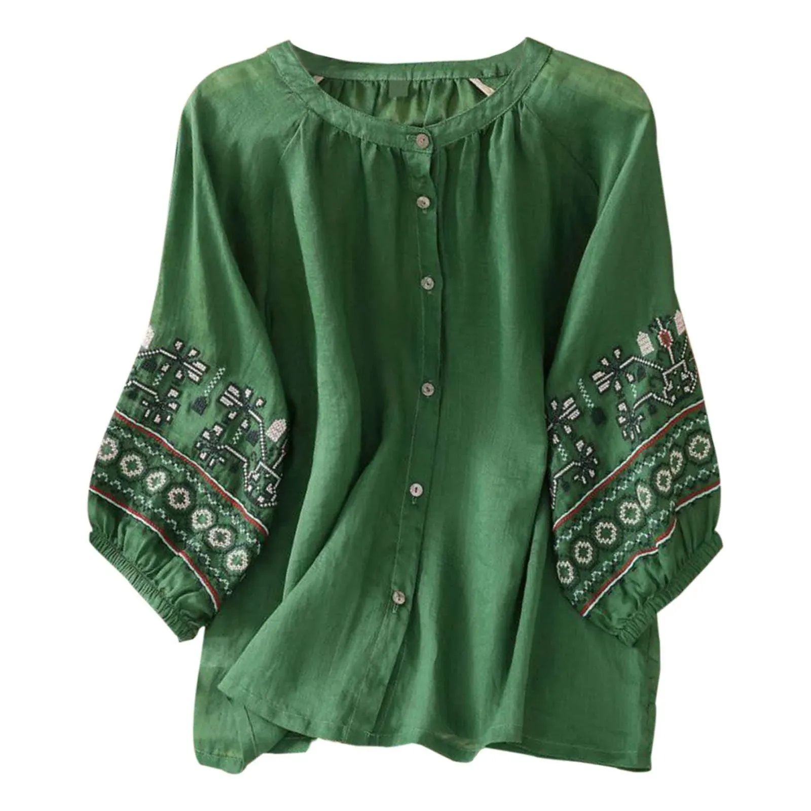 Elegant Embroidered Summer Blouse for Women