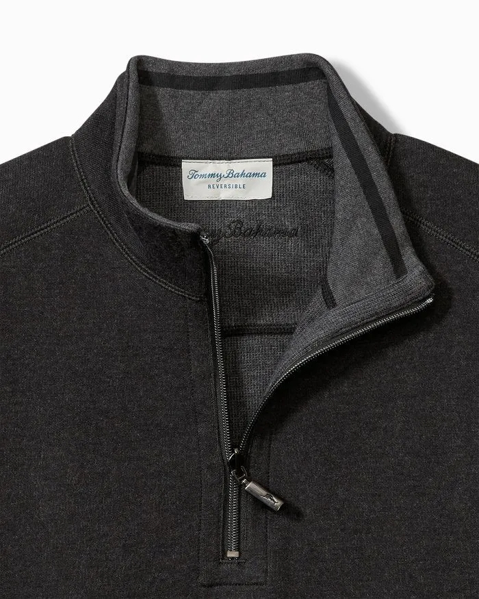 Flip Coast Reversible Half-Zip Sweatshirt in Black by Tommy Bahama