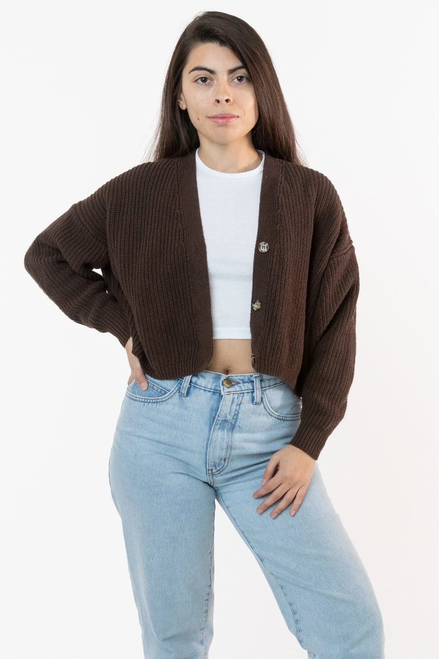 FM35GD - Fisherman Cropped Cardigan