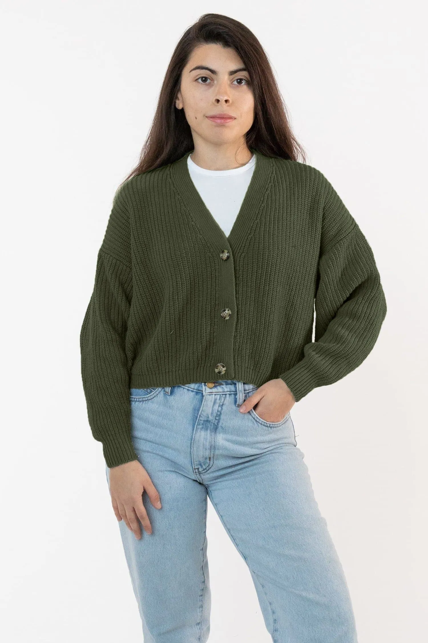 FM35GD - Fisherman Cropped Cardigan