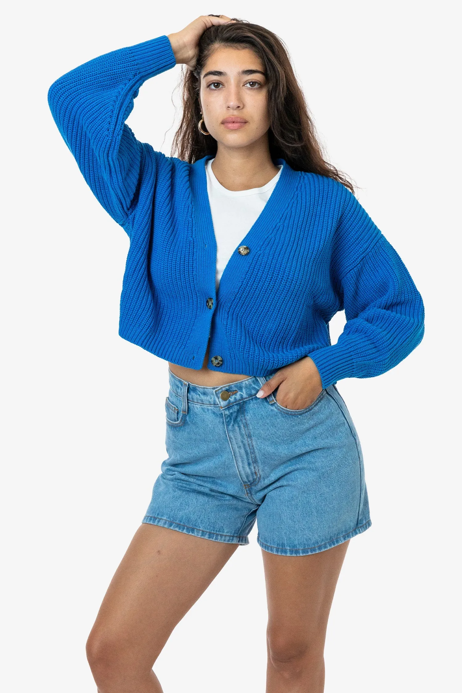 FM35GD - Fisherman Cropped Cardigan