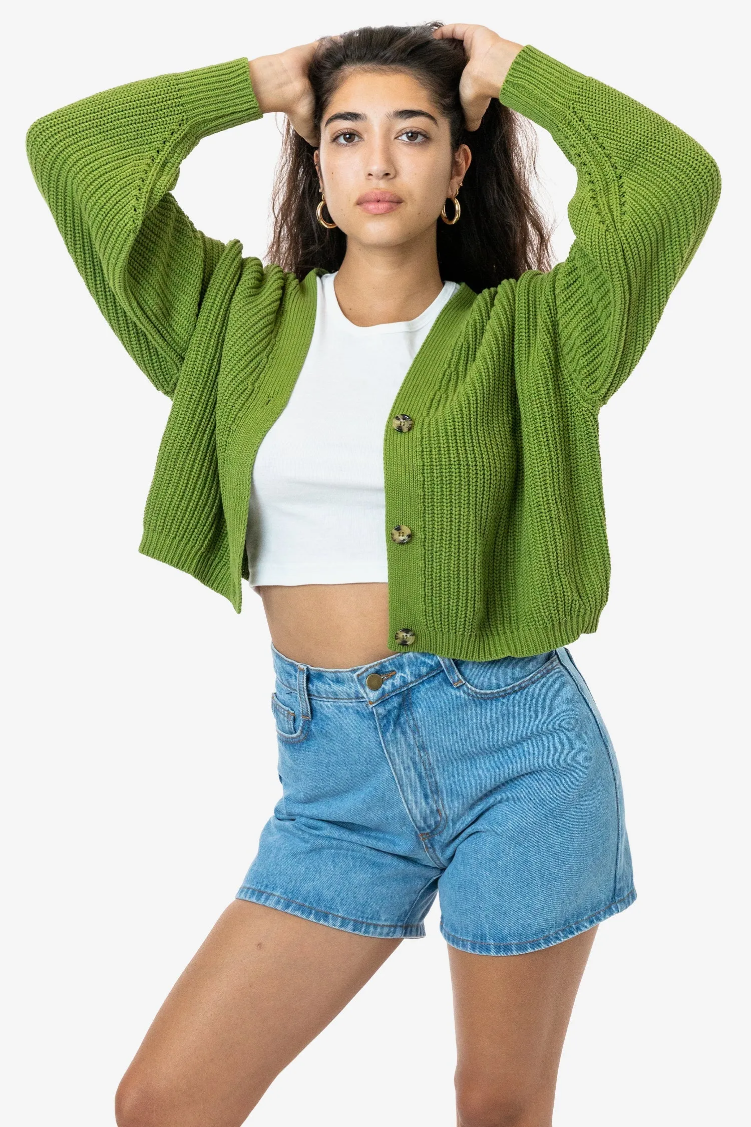 FM35GD - Fisherman Cropped Cardigan