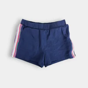 J. Crew Girls Navy Blue Rainbow Stripe Shorts Medium