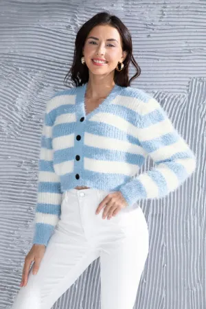 Kamila Striped Button Up Cropped Cardigan | 5 Colors