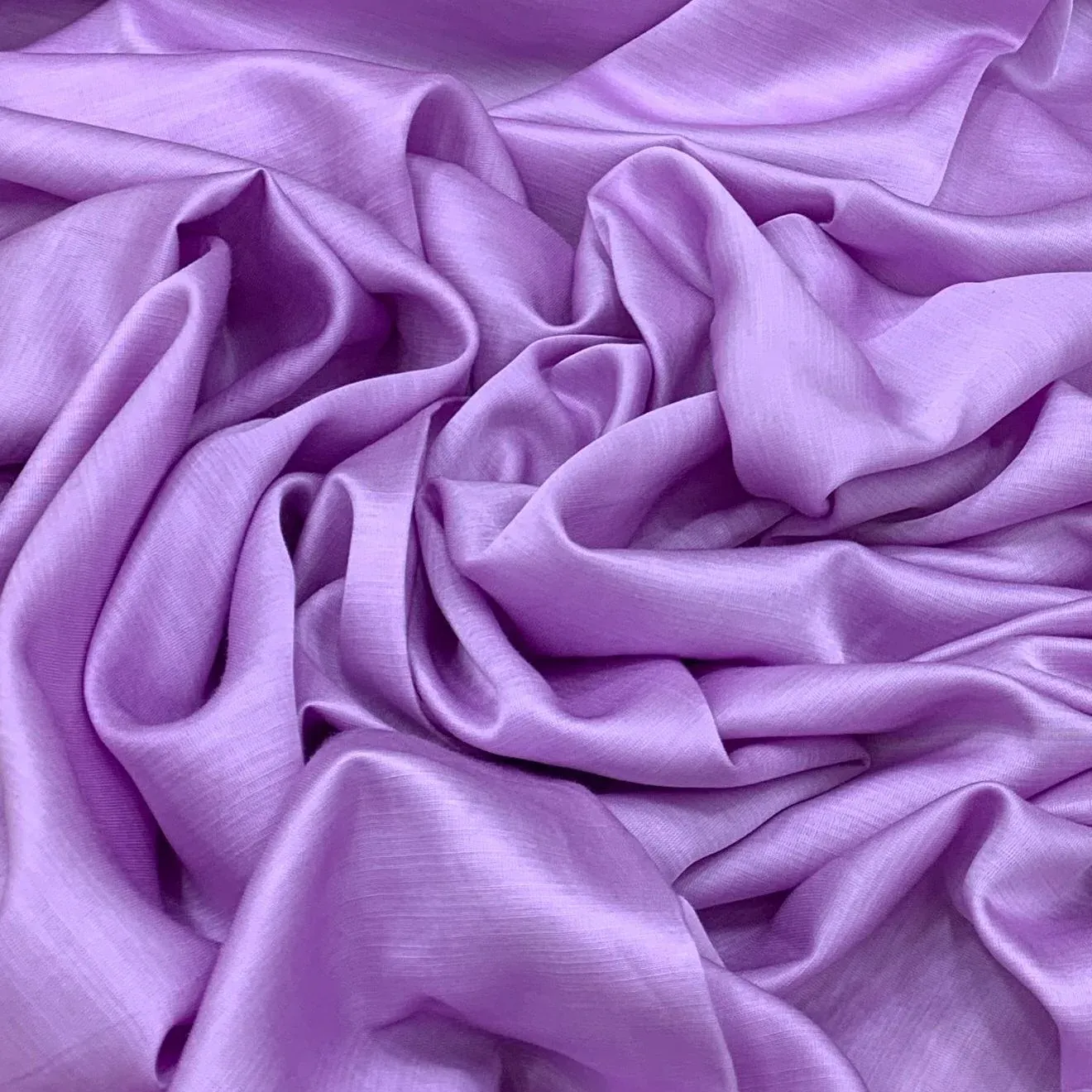 Lavender Plain Viscose Linen Satin Fabric (Wholesale)