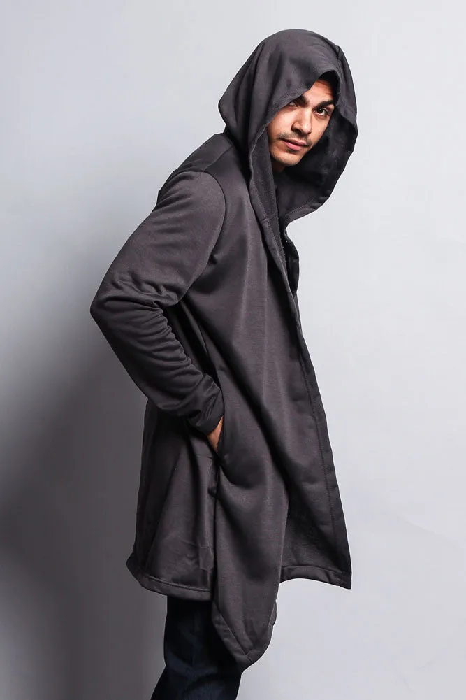 Long Length Drape Cape Cardigan Hoodie