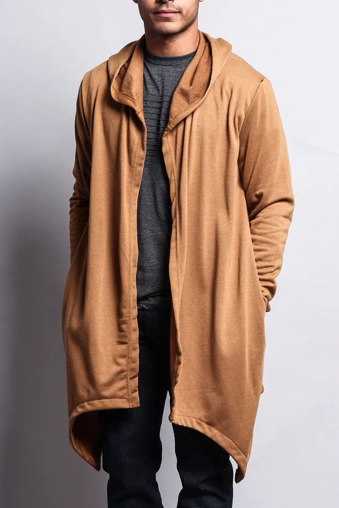 Long Length Drape Cape Cardigan Hoodie