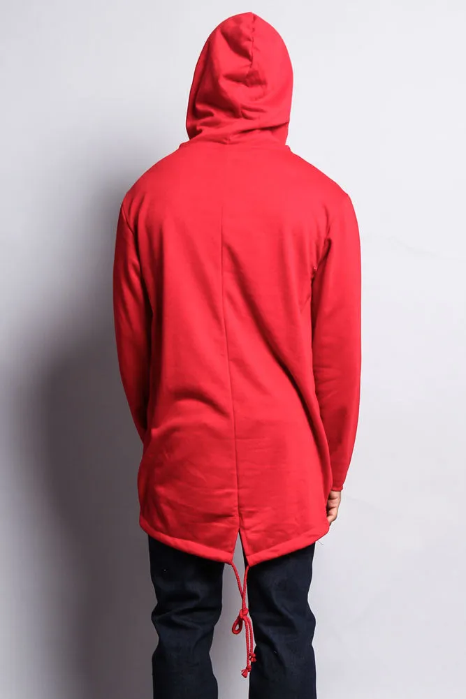 Long Length Fishtail Pullover Hoodie