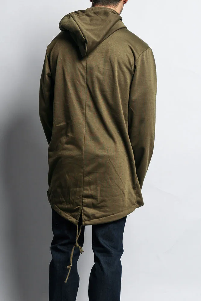 Long Length Fishtail Pullover Hoodie