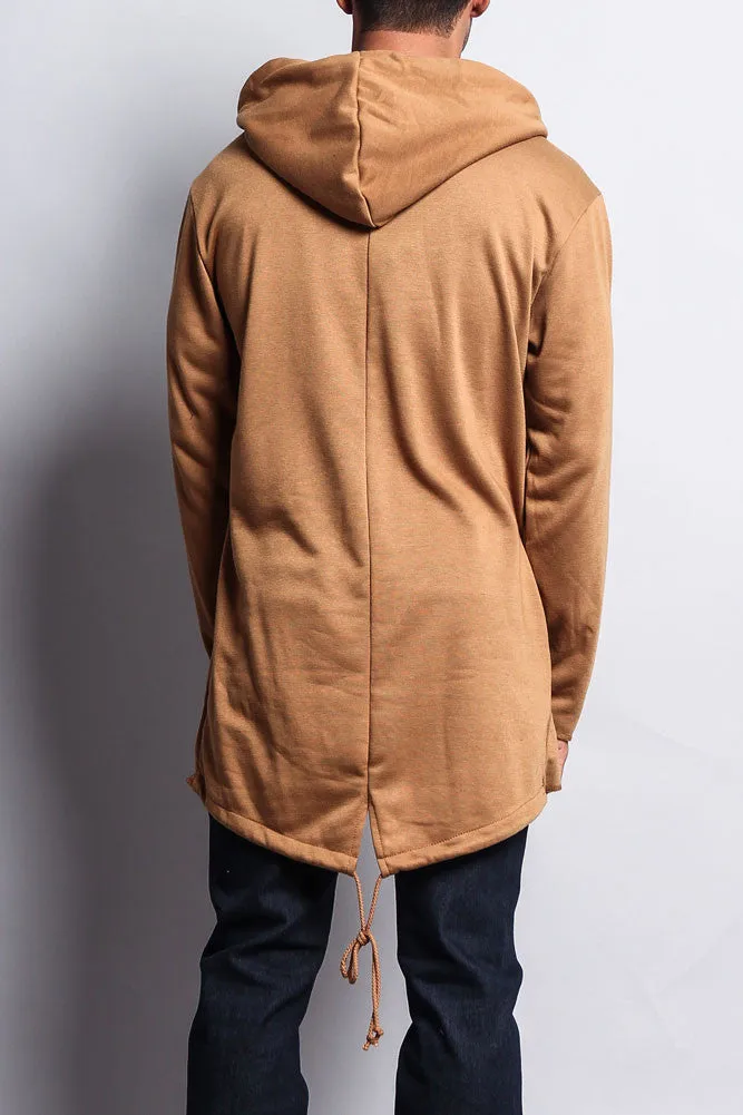 Long Length Fishtail Pullover Hoodie