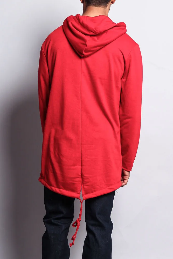 Long Length Fishtail Pullover Hoodie