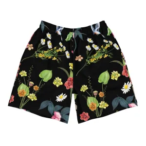 Premium Floral Unisex Shorts- Black