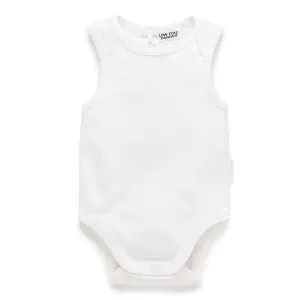 Purebaby - Singlet Bodysuit - White