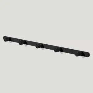 REVILL Metal Wall Mounted Coat Rack - Black