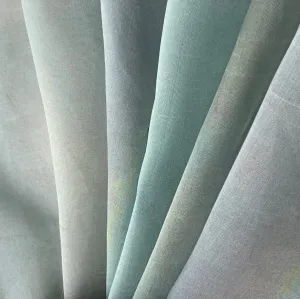 Semi-Sheer Aqua Dreams Ombré Silk Organza (Made in Italy)