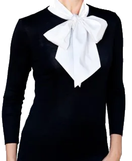 SkinnyShirt Pussy Bow Collared Sleeveless Shirt