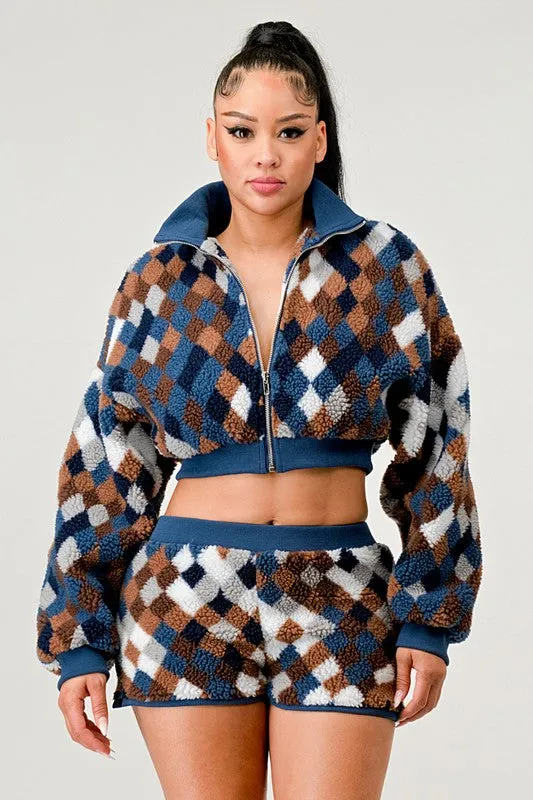 TEEK - CHECKER PRINT TWO PIECE SET