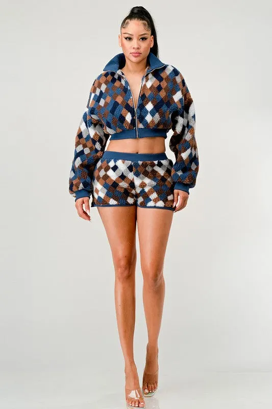 TEEK - CHECKER PRINT TWO PIECE SET