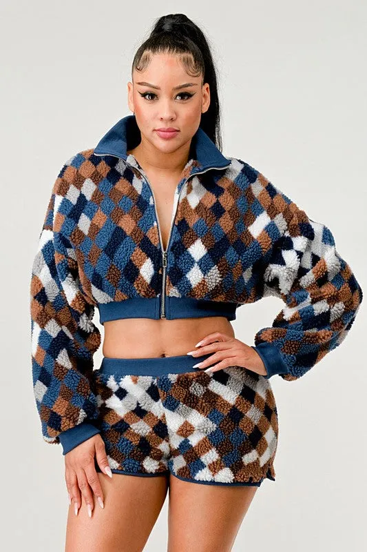 TEEK - CHECKER PRINT TWO PIECE SET