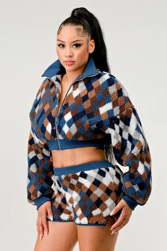 TEEK - CHECKER PRINT TWO PIECE SET