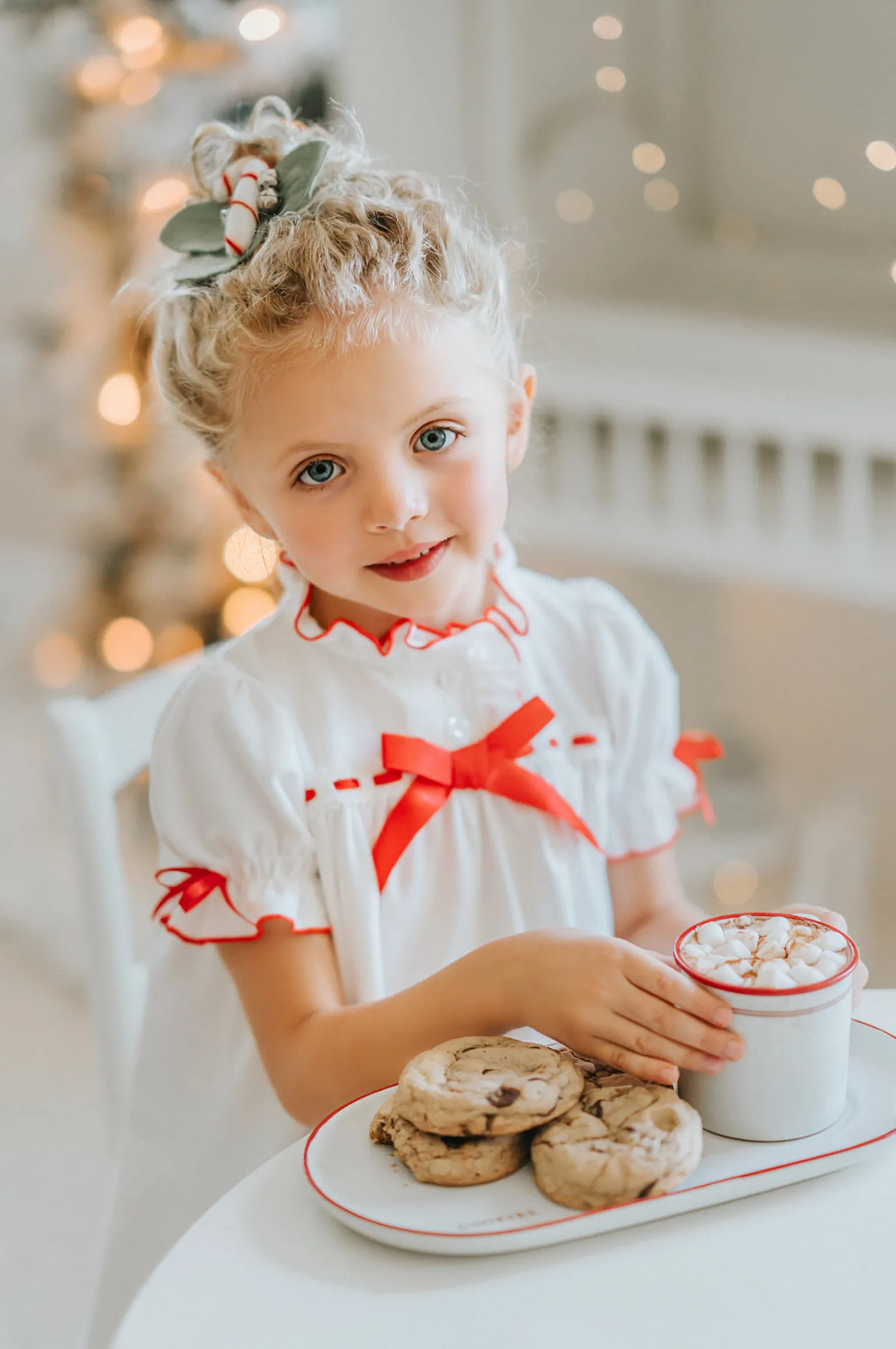 The Original Clara Nutcracker Christmas Gown Short Sleeve in White