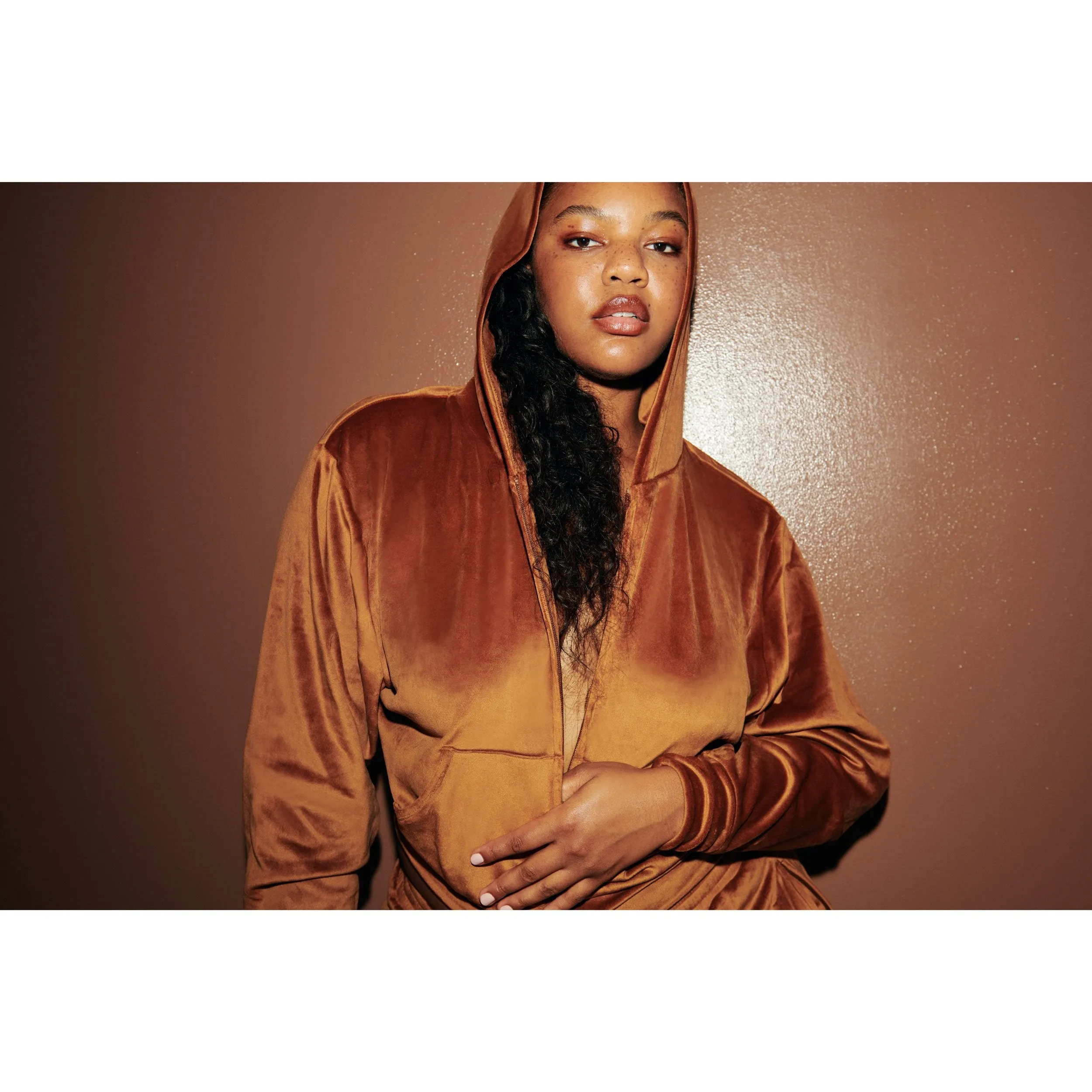 VELOUR HOODIE | COPPER