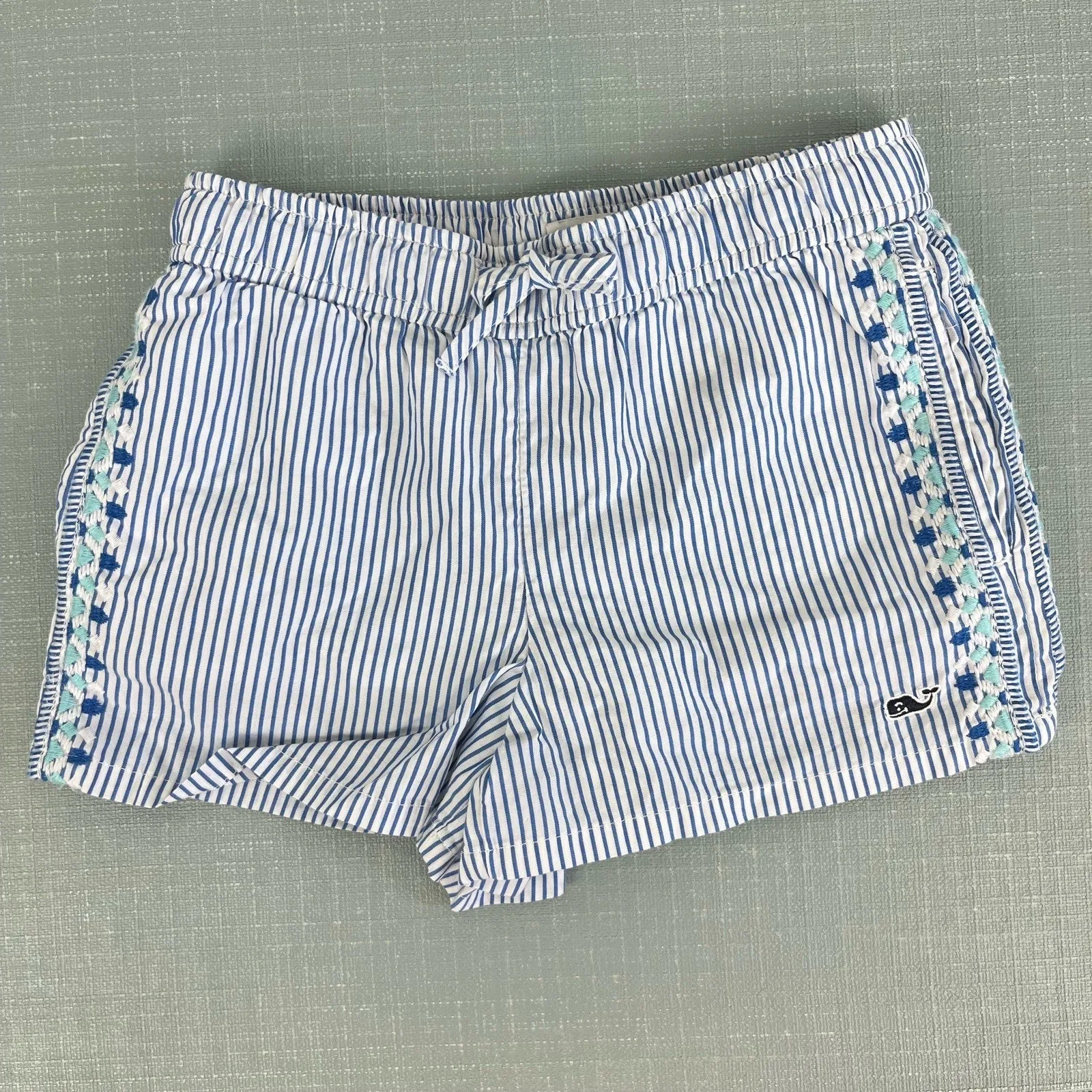 Vineyard Vines Girls Pop Embroidered Pull-On Shorts XS 5-6